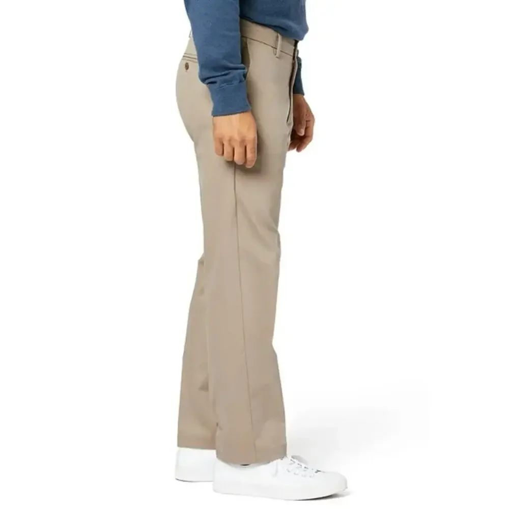 Dockers Men's Signature Straight Fit Creased Khaki Pants W34 L34 Timberwolf